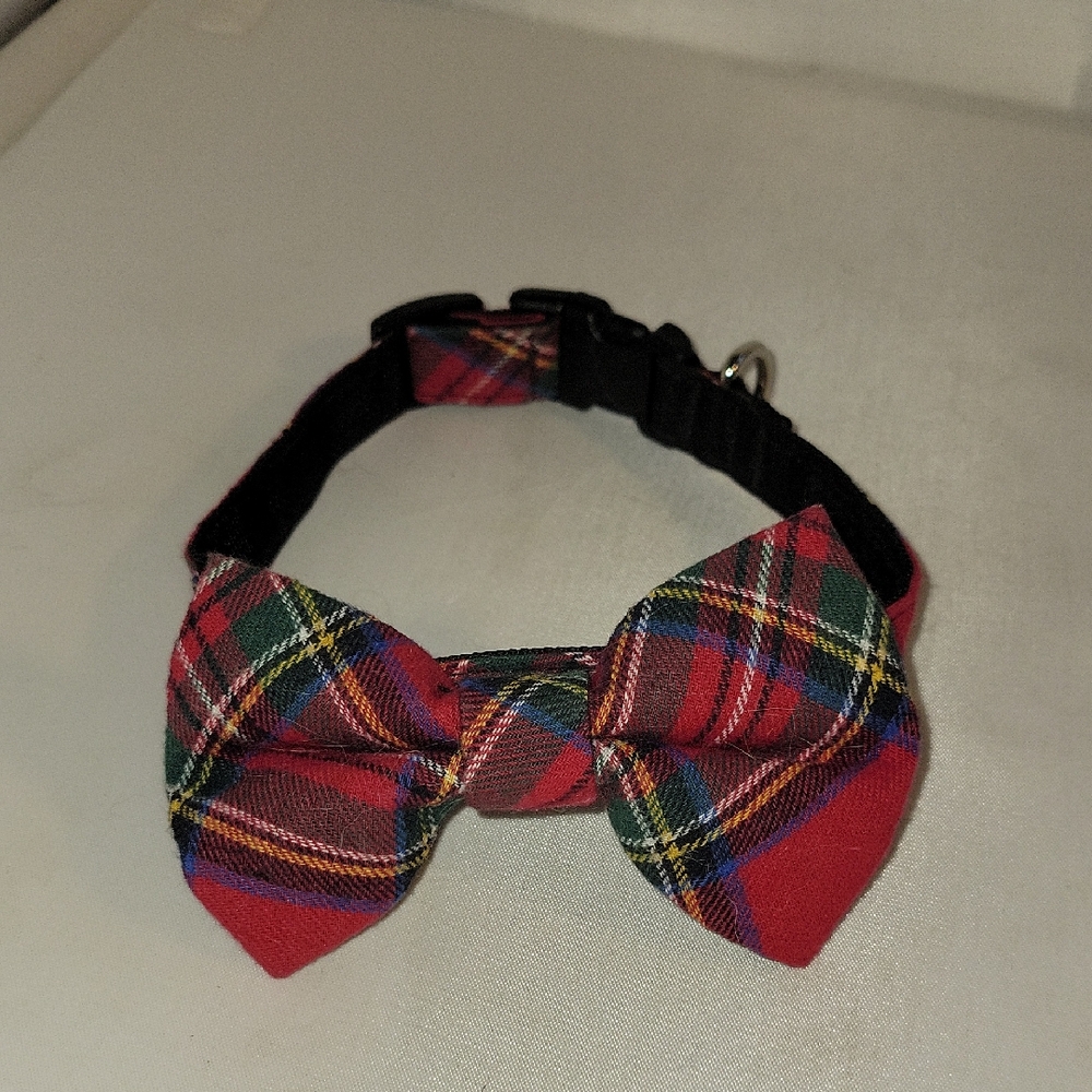 Plaid Bow Tie Collar